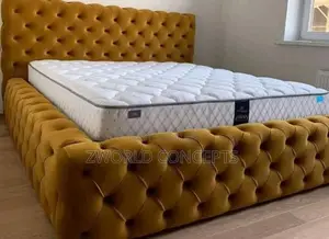 Luxury Padded 6ft Ft by 6ft Bedframe With MATTRESS
