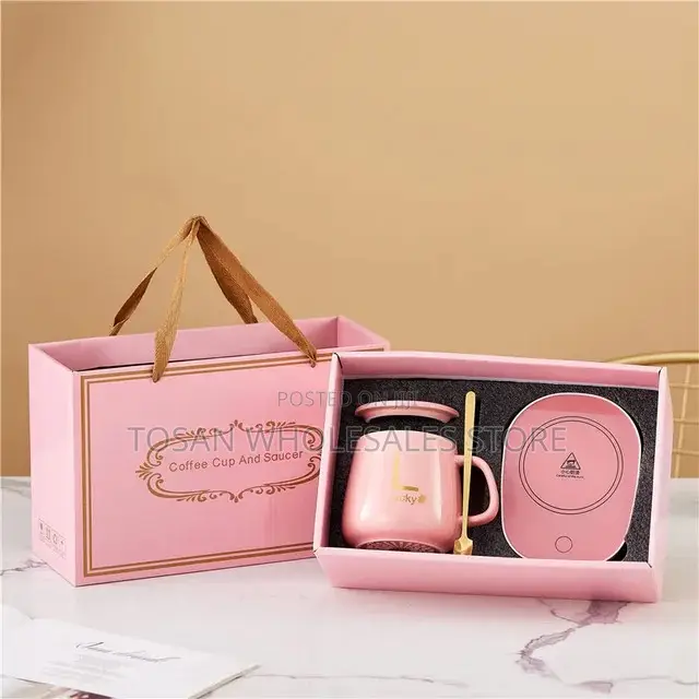 Ceramic Coffee Cup With Automatic Heating Pad
