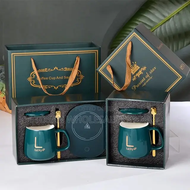 Ceramic Coffee Cup With Automatic Heating Pad