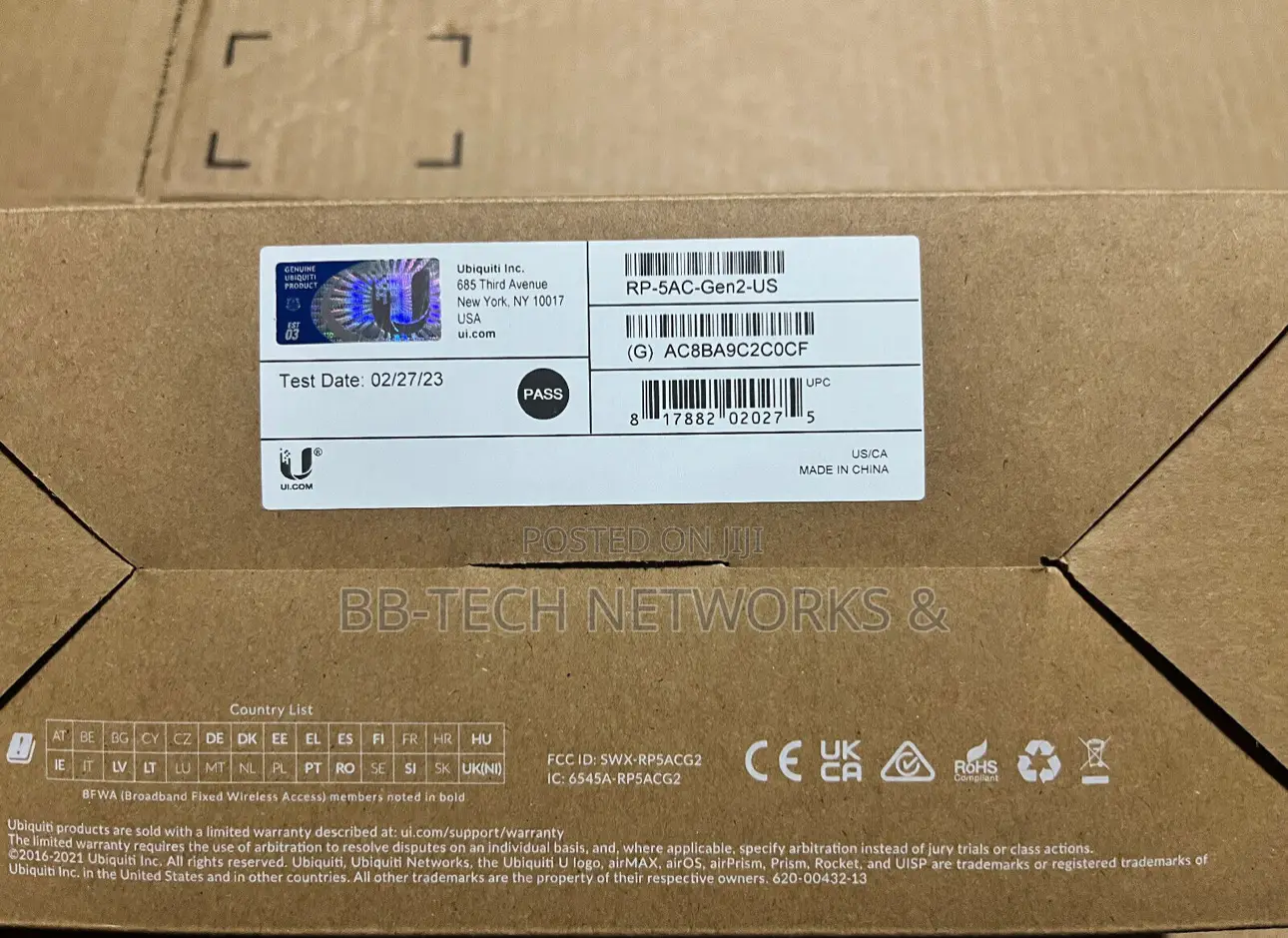 Ubiquiti Airmax Rocket Prism 5AC RP-5AC-GEN2
