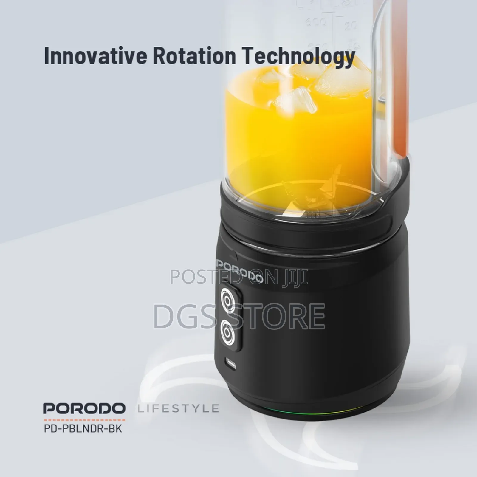 Porodo Dual Spin Clockwise Reverse Portable Blender