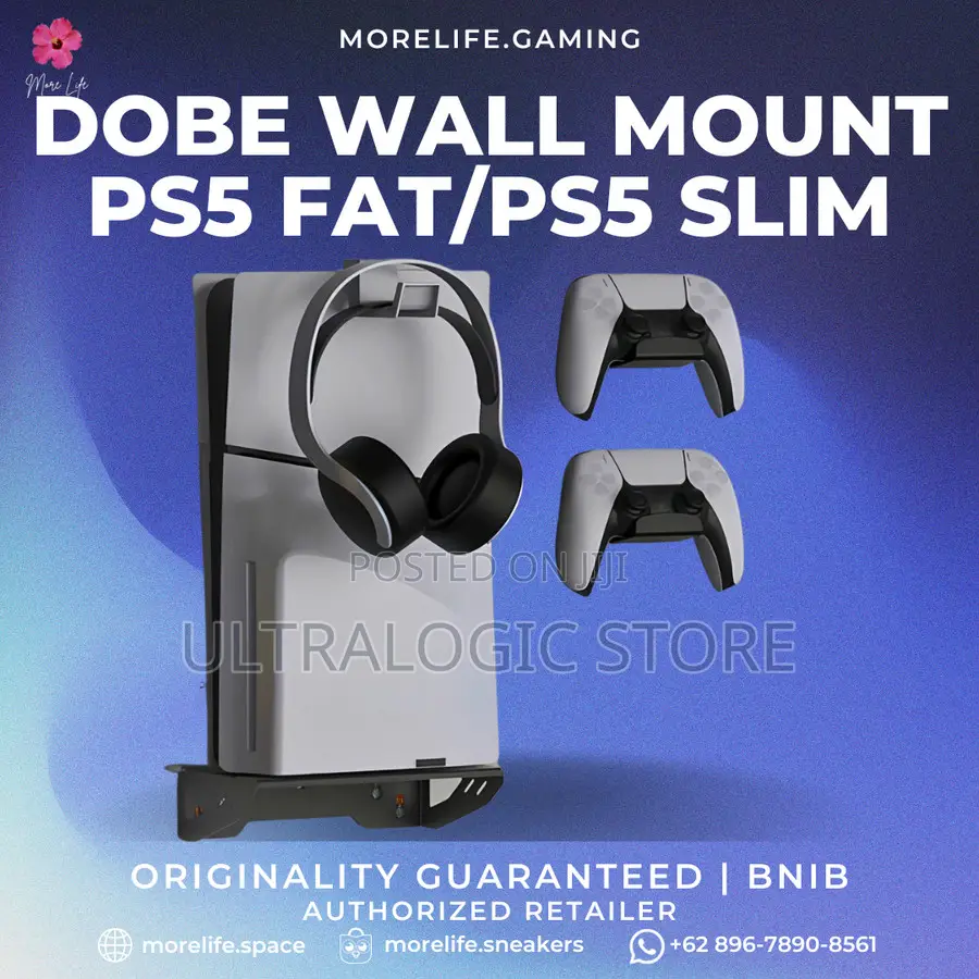 New Dobe Wall Mount, Bracket For Ps5, Ps5 Slim Console Stand