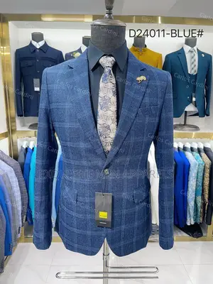 Quality Turkish Checkers Men’S Blazer Suit