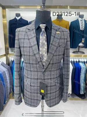Quality Turkish Checkers Men’S Blazer Suit