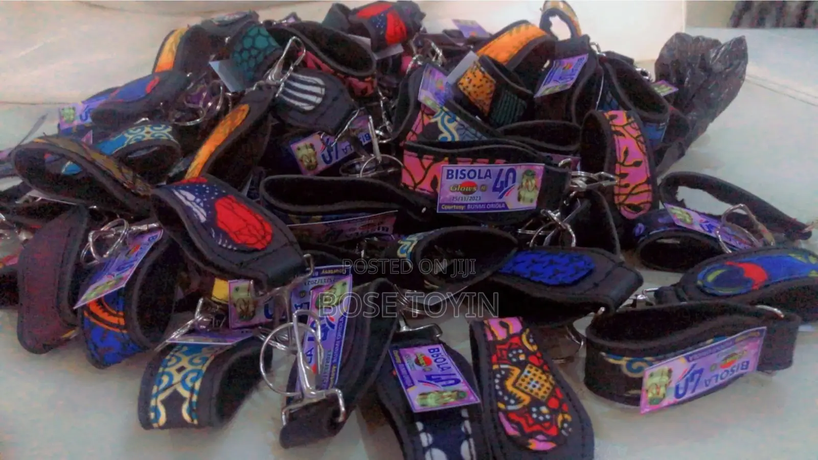 Ankara/Leather Keyholders