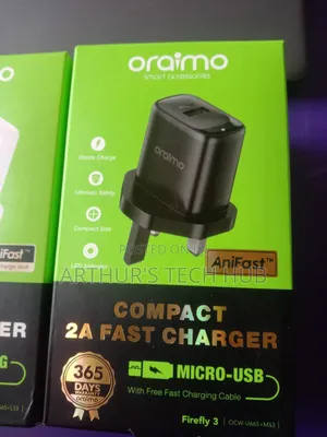 Photo - Oraimo Firefly 3 10W Charger(Micro USB, Type-C and Lighting)