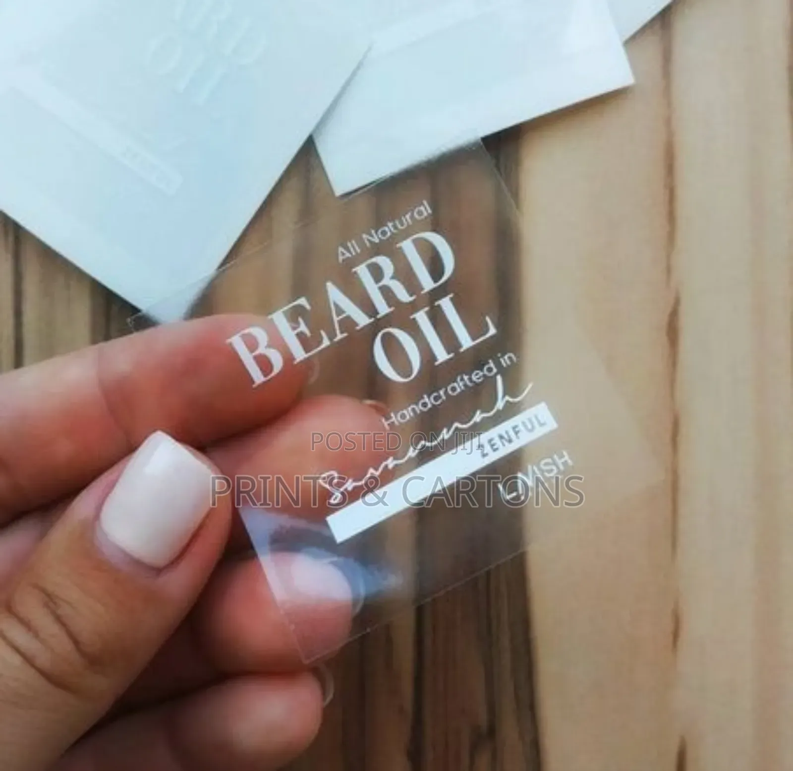 Customized White Ink Transparent Label