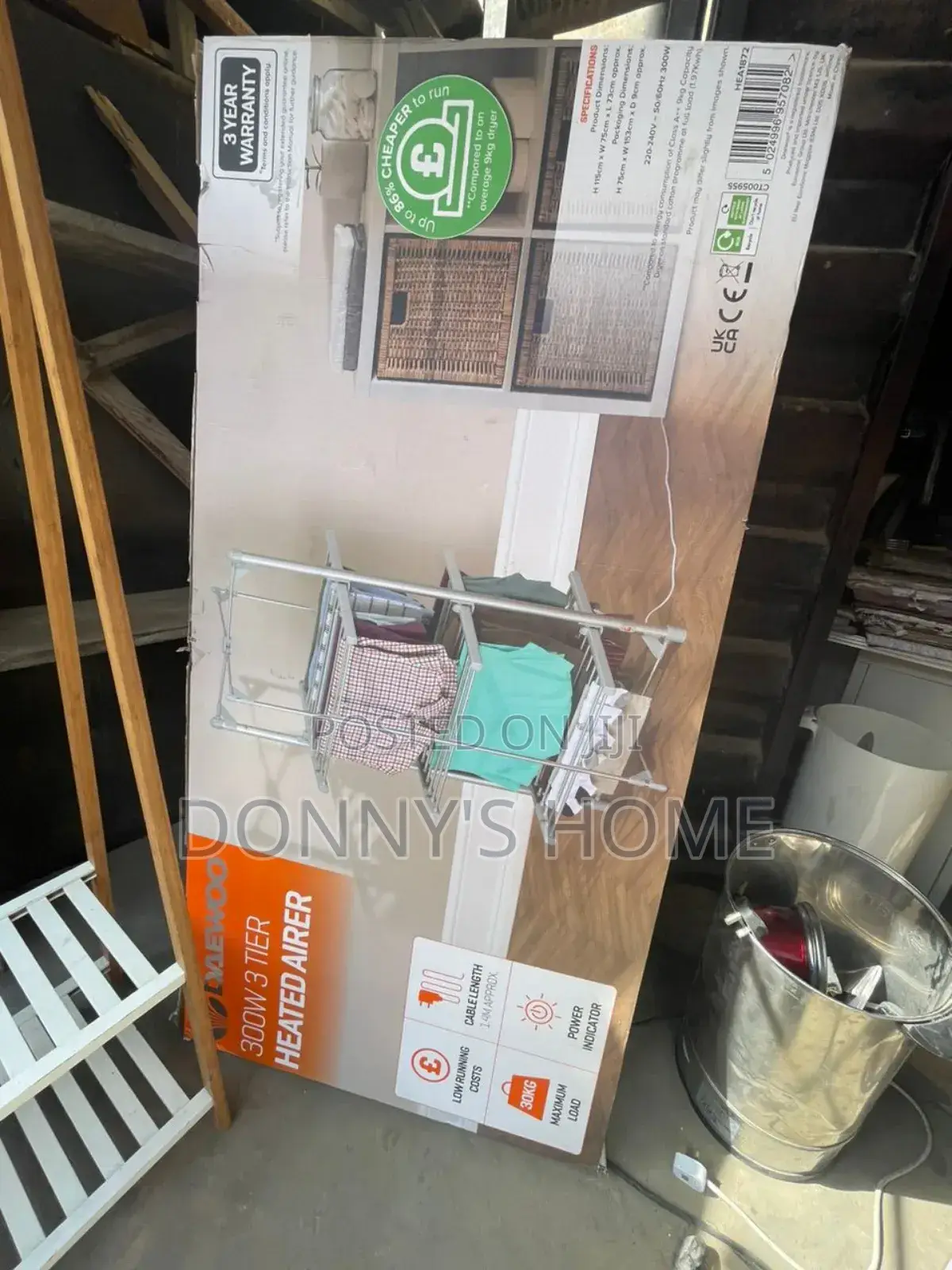 Daewoo 300W 3-Tier Heated Airer