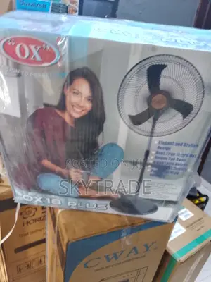 Powerful Wind. OX 18" Non- Rechargeable Standing Fan Sf1618
