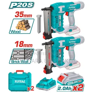 Total Cordless Combo Brad Nailer and Brick Nailer 20v