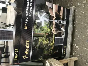18”Rechargeable Fan With 16v/10watt Panel