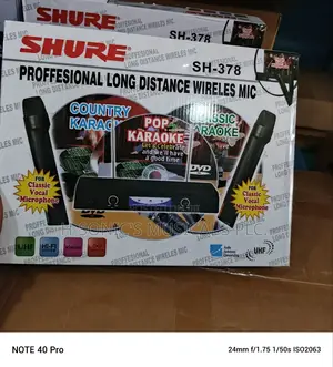 Professional Shure Sh-378 Wireless Microphone