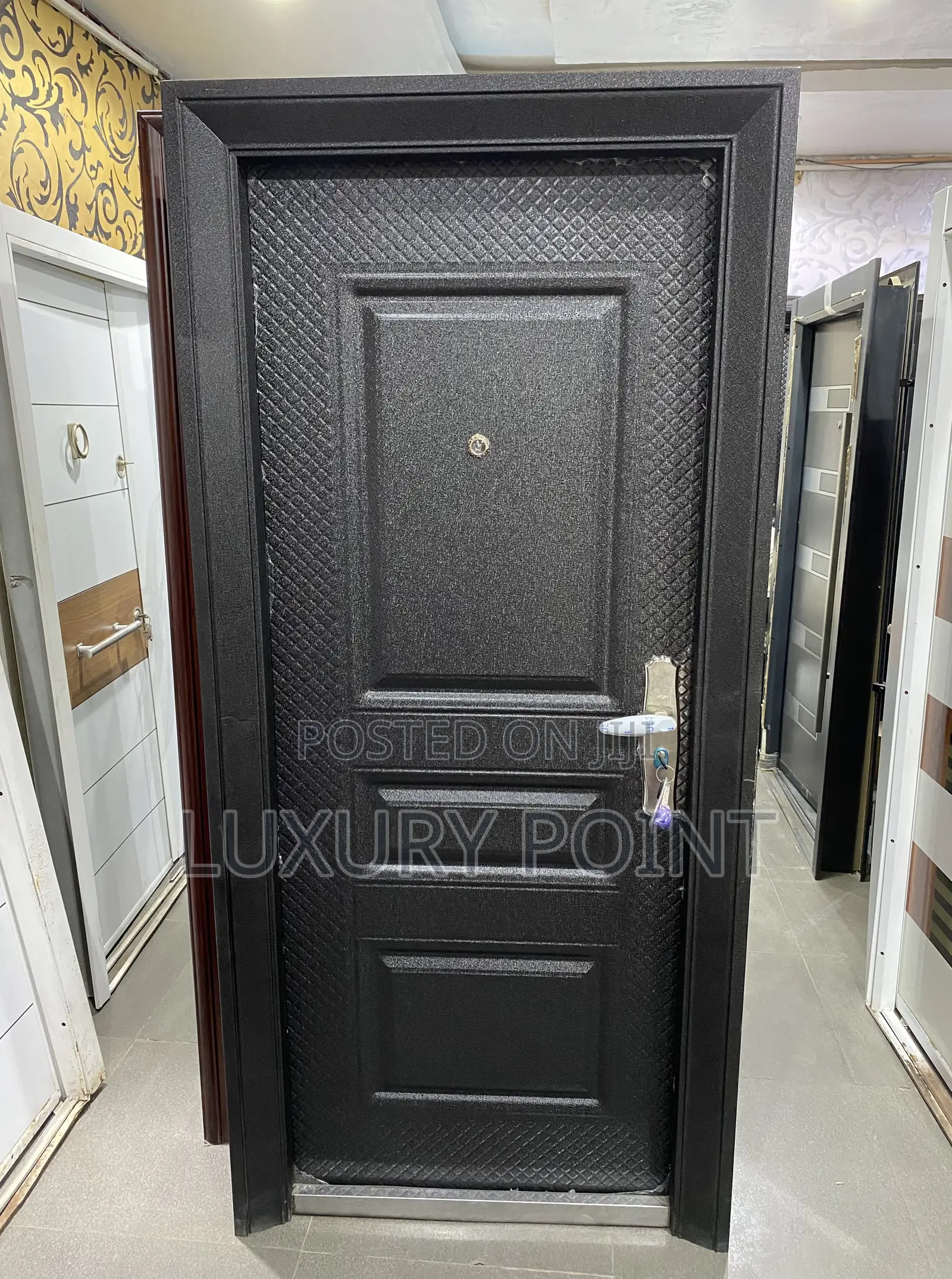 Black German Steel Door G7