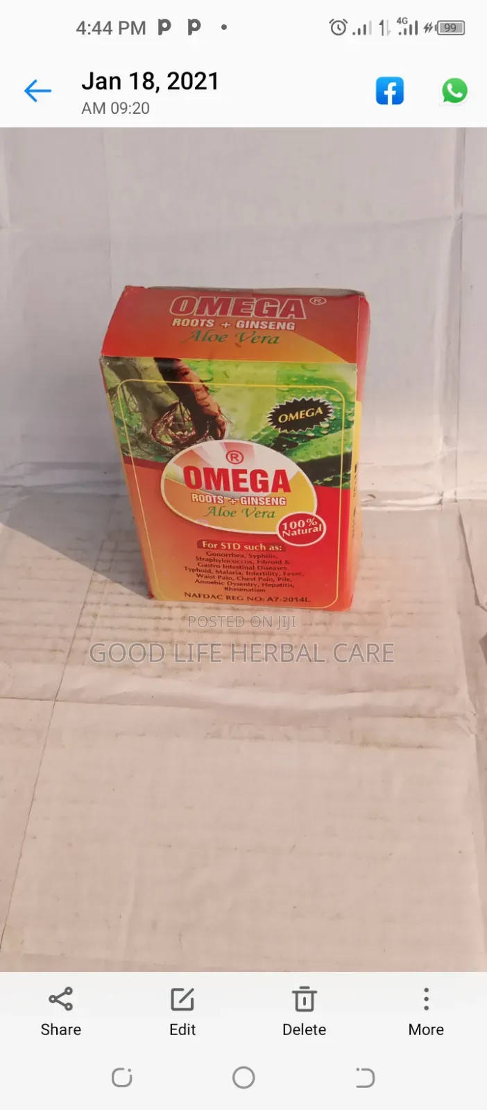 Omega Root Ginseng Aloe Vera