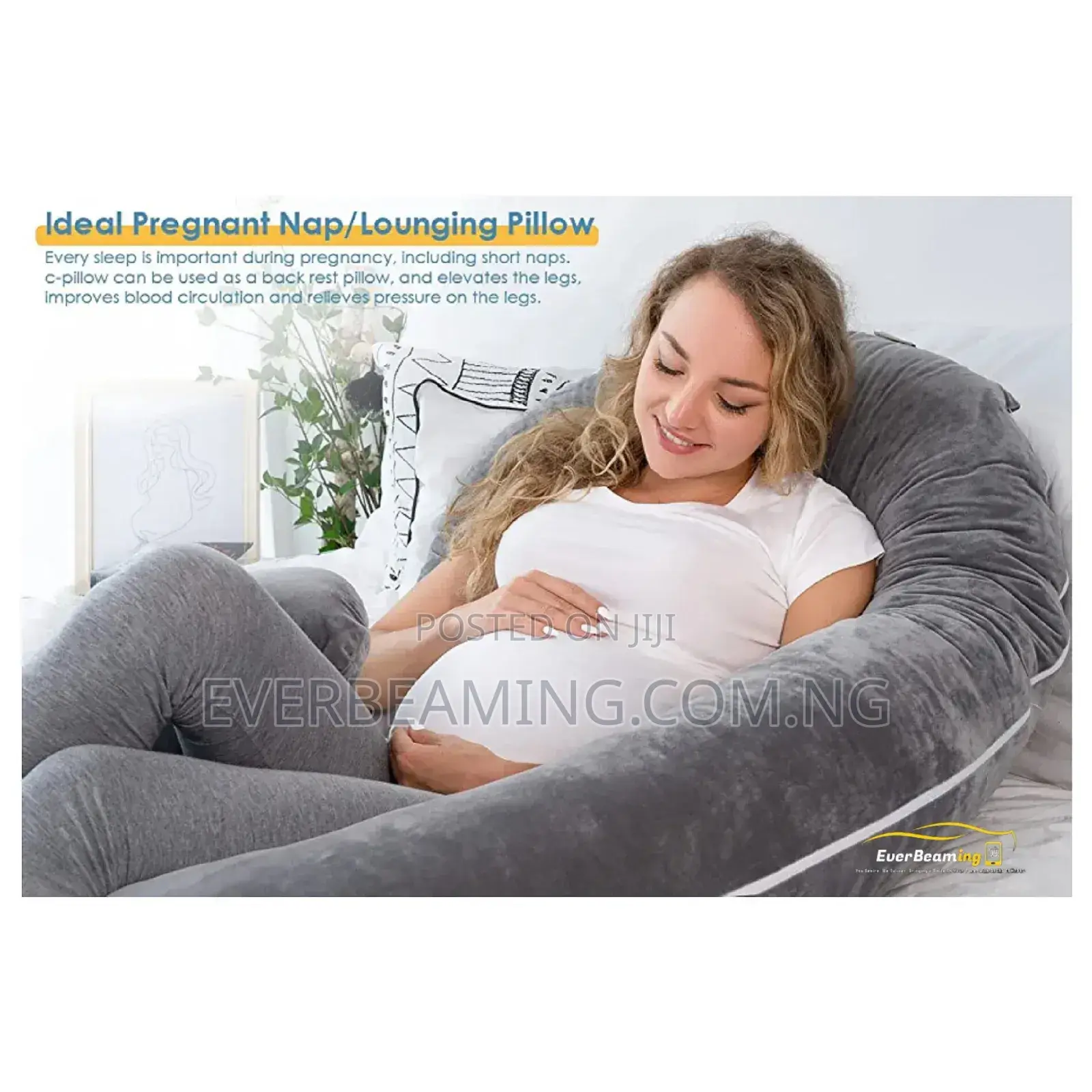 Pregnancy Relaxation and Maternity Pillow _ Grey