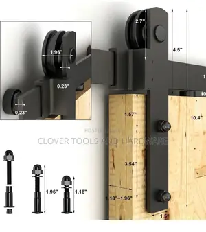 6.6FT Sliding Barn Door Hardware Kit for Single Wood Door,