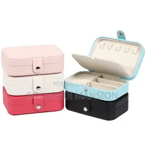 Leather Jewelry Storage Box Organizer