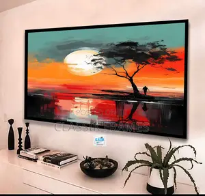 HD Framed Moon Light Digi Painting Wallart