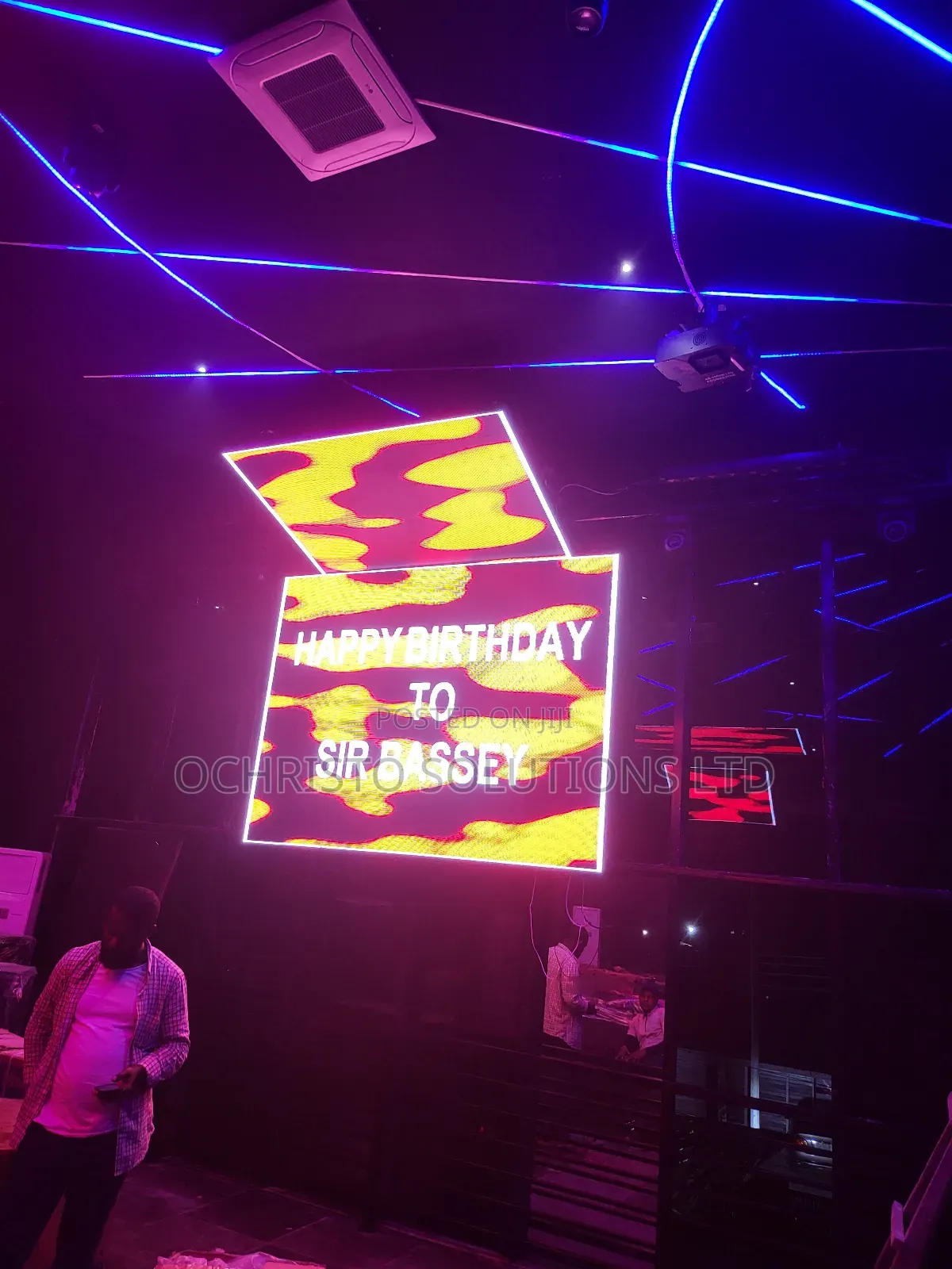 Club Video Screen and Lighting