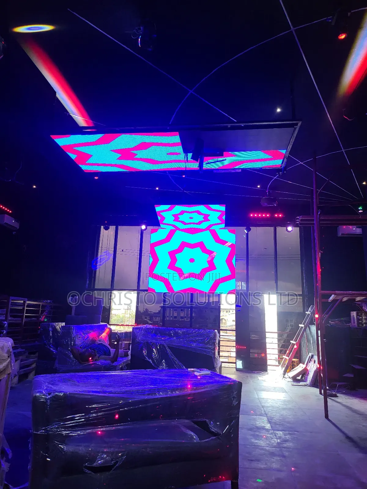 Club Video Screen and Lighting