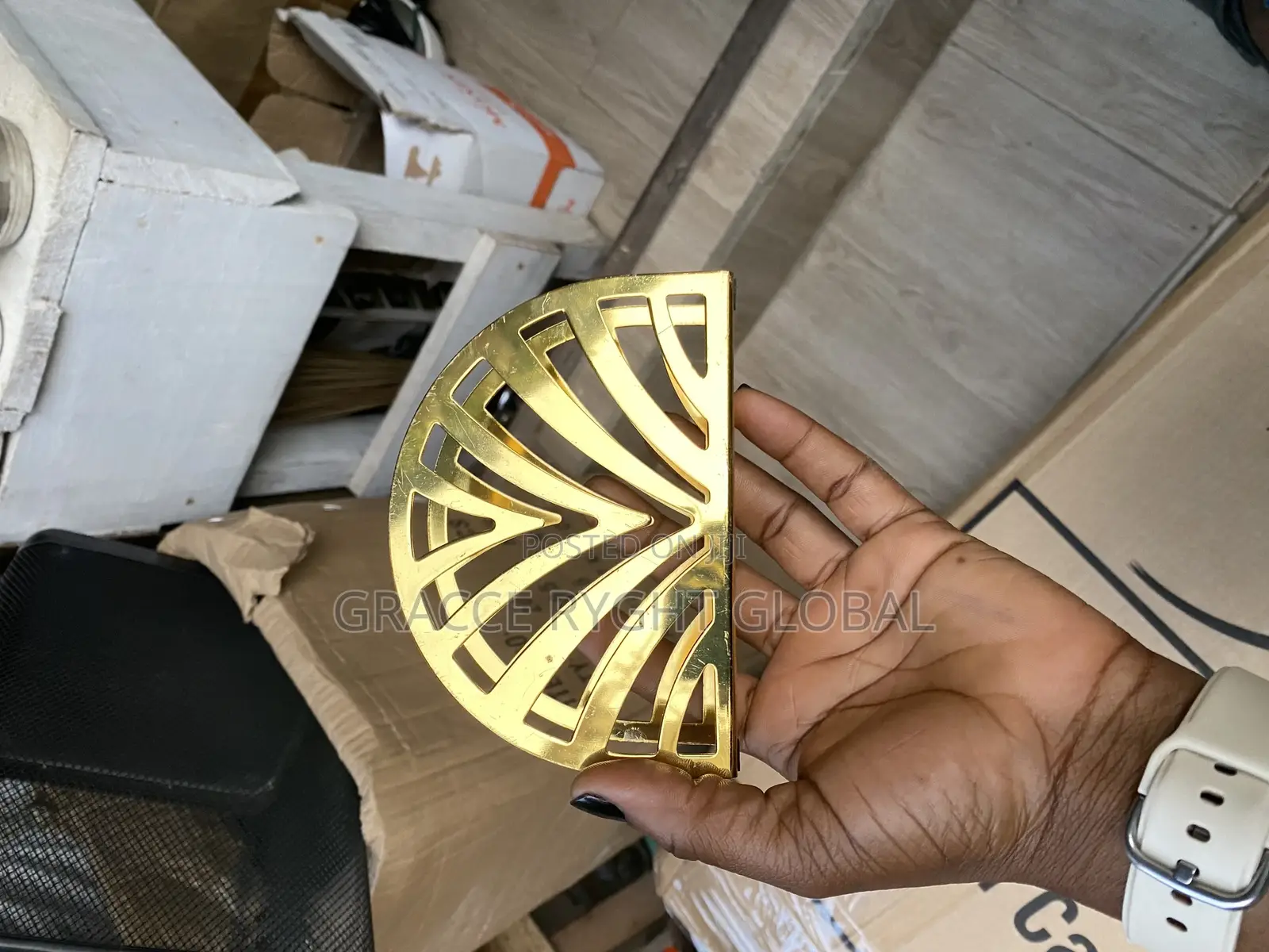 Gold Serviette Holder