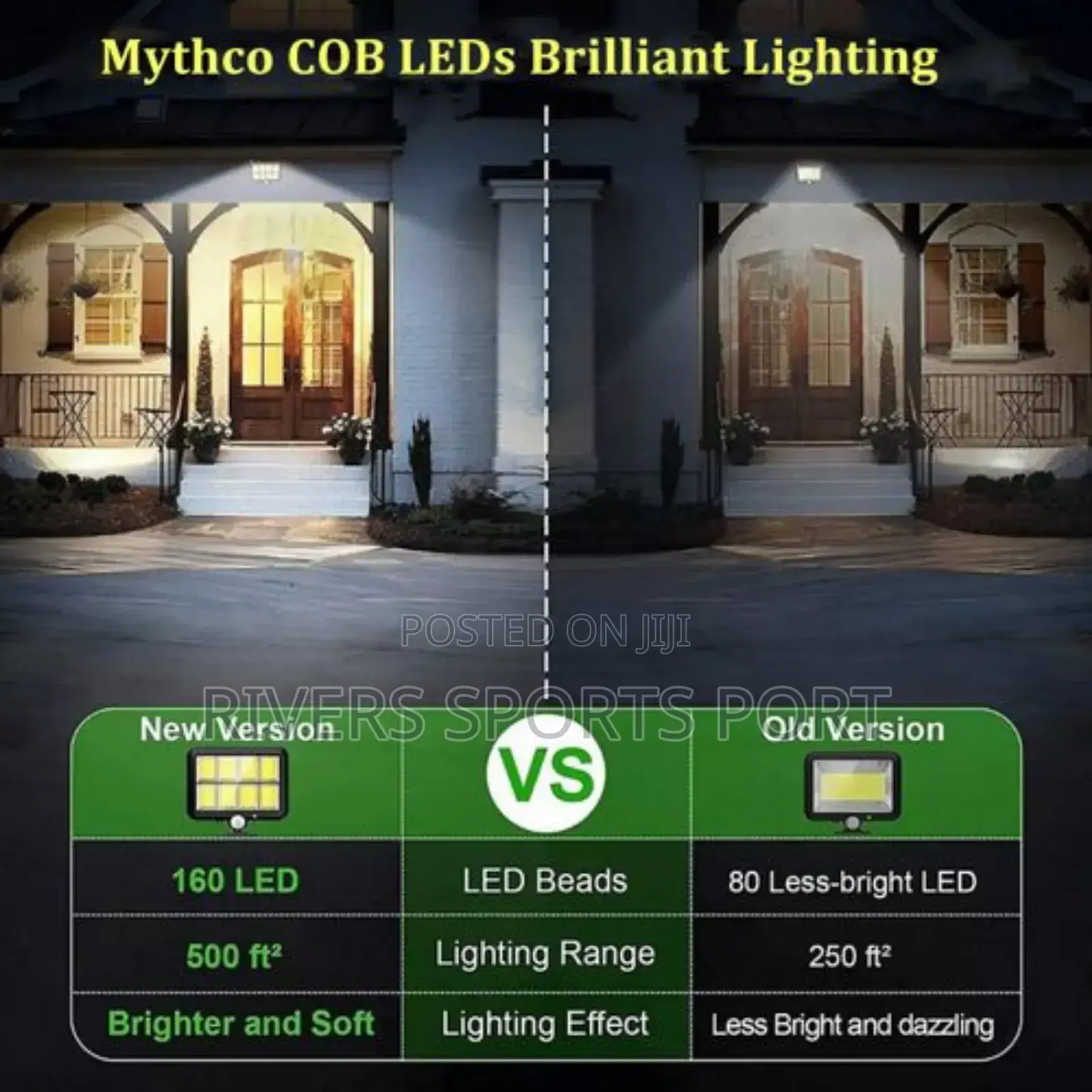 160 COB Leds Solar Lights With Motion Sensor and Solar Panel