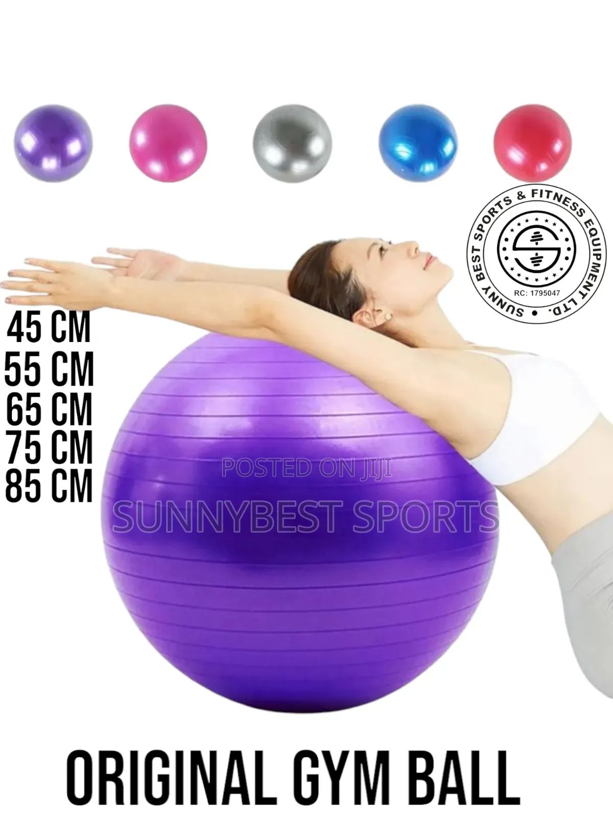 Original Gym Ball With Different Colors Very Much Available