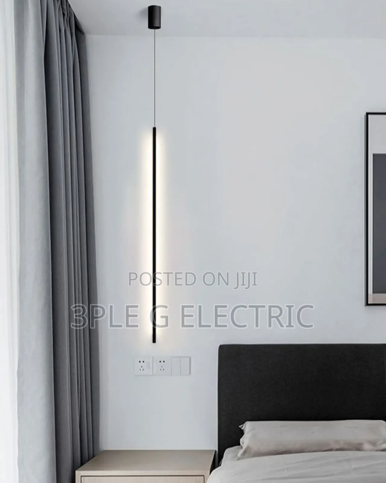 Single Tube Pendant Light for Bedside