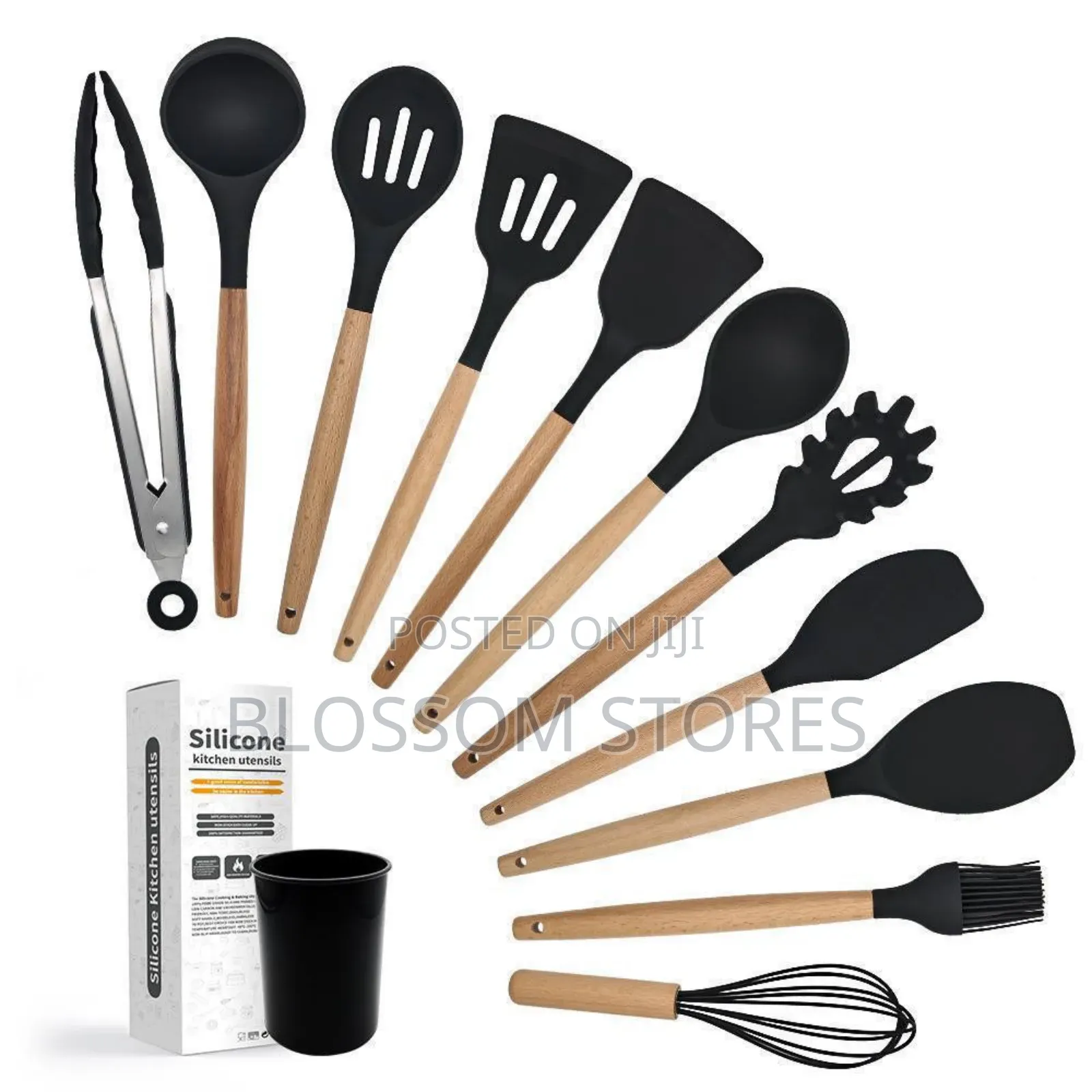 12pc Quality Silicon Nonstick Spoon Set