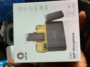 Green Lion 3 in 1 Wireless Microphone - Black