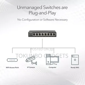 Netgear GS108 8-Port Unmanaged Gigabit Ethernet Switch