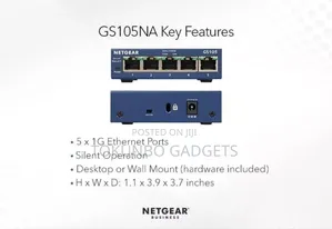 Netgear GS105 5-Port Unmanaged Gigabit Ethernet Switch
