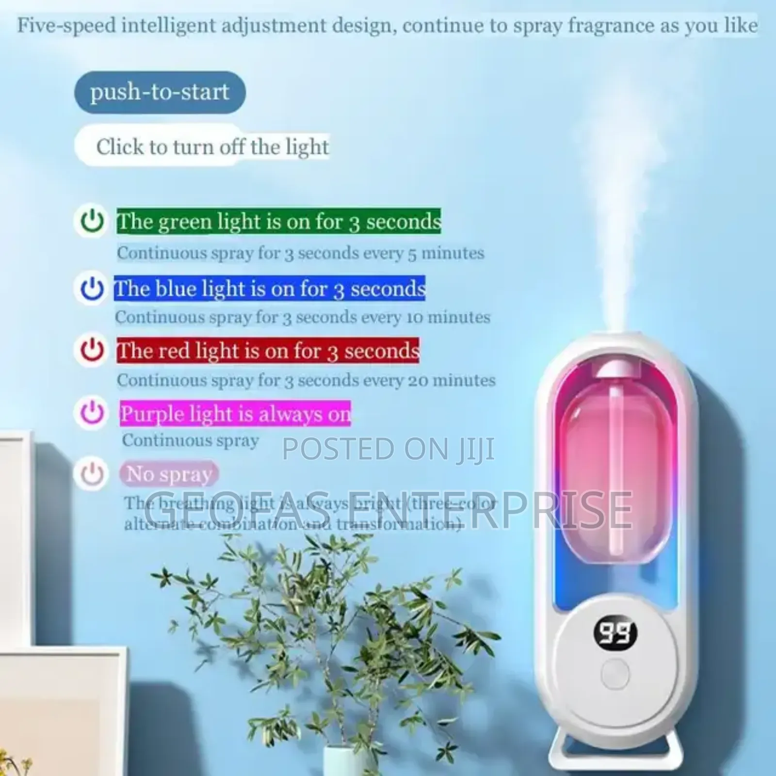 Automatic Aroma Home Office Air Freshener Fragrance Diffuser