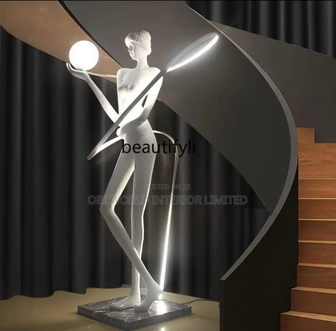 Lighting Human Decoration Statue