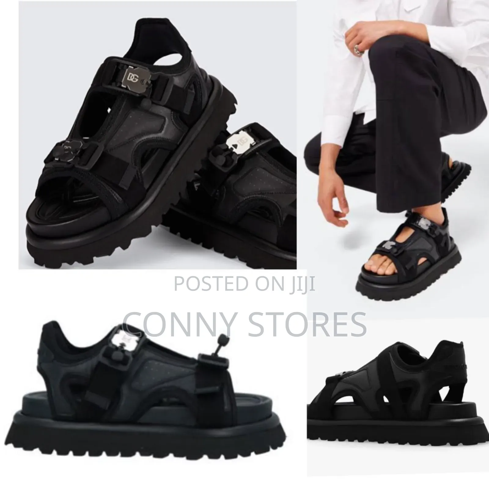 Luxury Dolce Gabbana Open-Toe
Leather Sandals