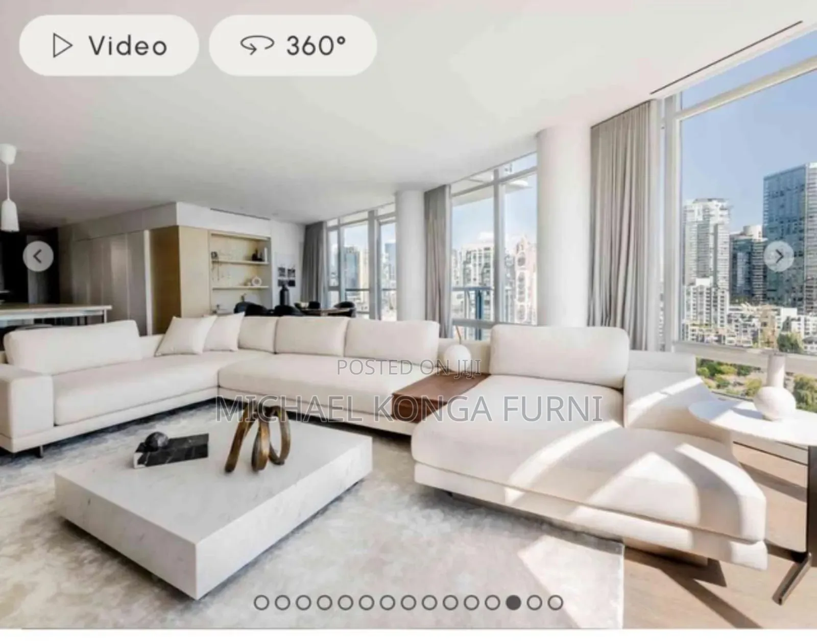 Beautiful U Shape Sofa With Marble Table