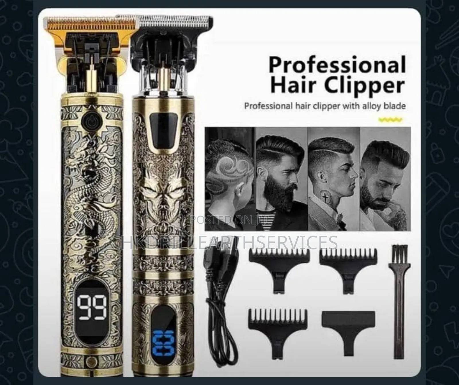 Rechargeable Very Sharp Digital Clipper With Display Battry