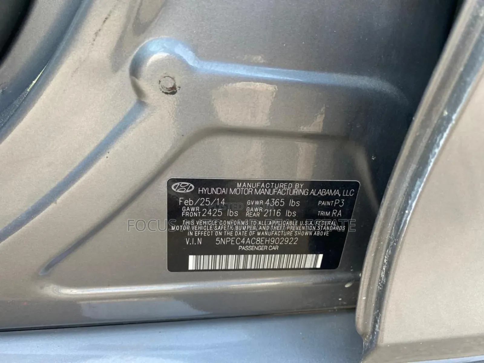 Hyundai Sonata 2014 Gray