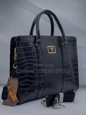 STEFANO RICCI Quality Luxury Genuine Leather Laptop Bag