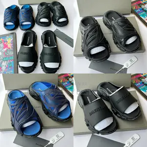 Balenciaga Black Track Slides — S S 24