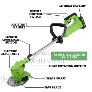 Electric Cordless Lawn Mower Trimmer With 2 Batteries
