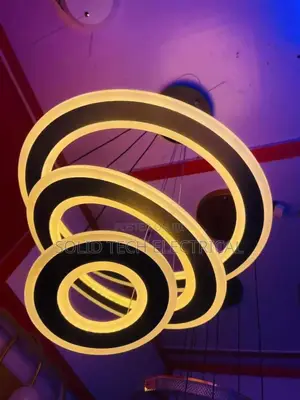 3 Step Ring Chandelier Warmwhite and Blue