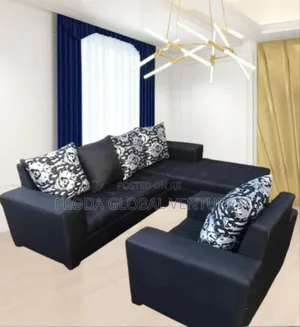 6 Seaters L-Shape Sofa and Single Chair for Homes, Offices. Agp01