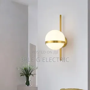Golden Glass Ball Wall Scone