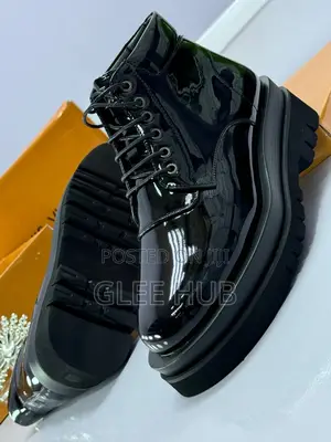Black Laced Ankle Shoes