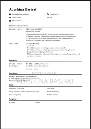 Office Assistant Customer Services