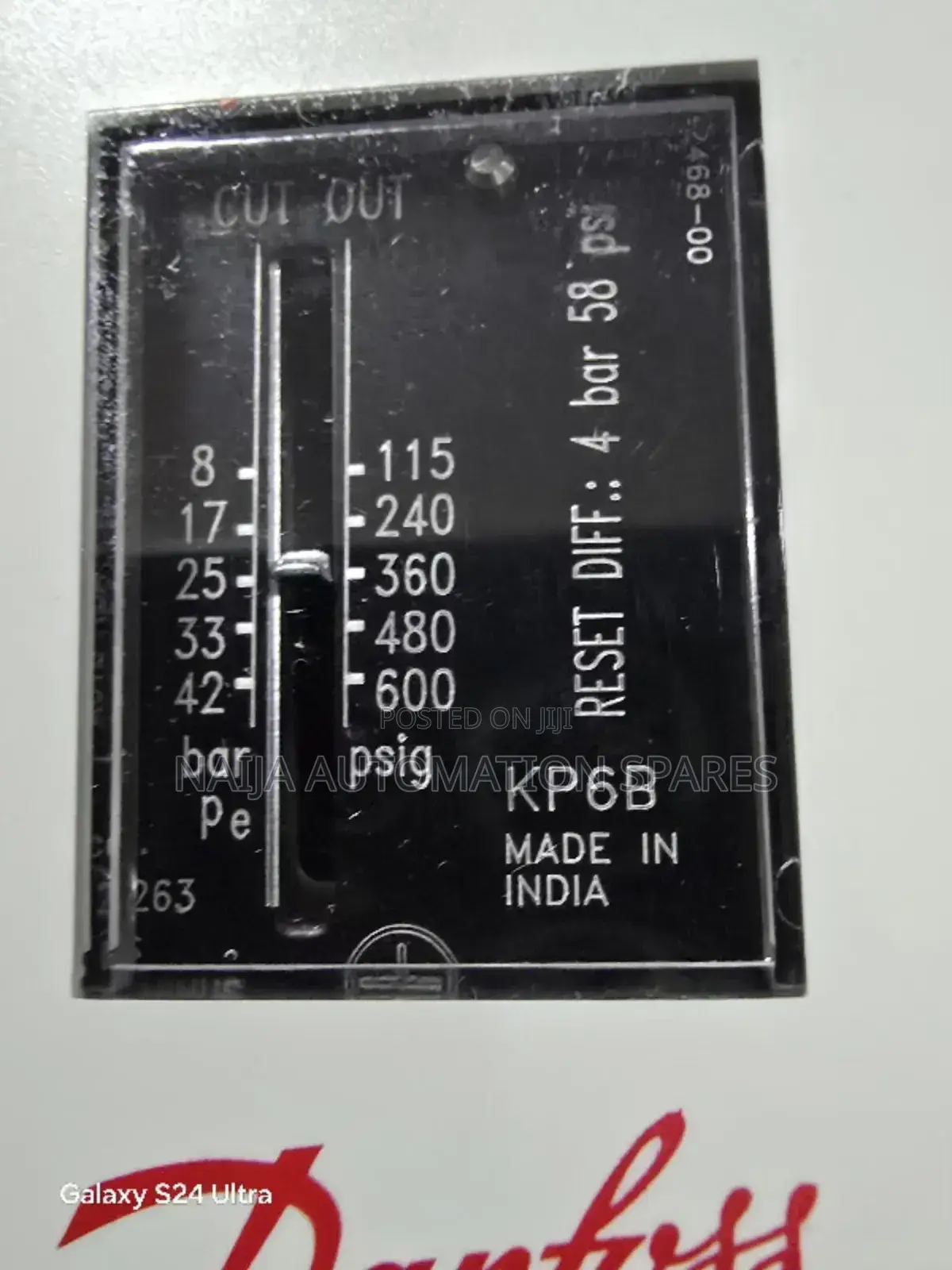Danfoss Kp6b Pressure Switch +8/+42bar | 060-519191