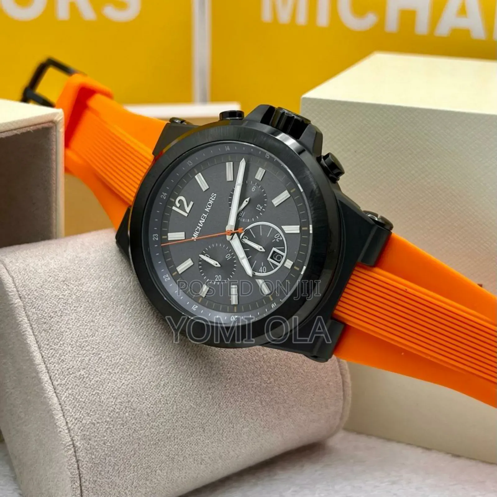 Michael Kors Chronograph Orange Strap Wat