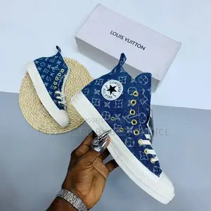 Louis Vuitton X Converse All Star  High Top Blue  