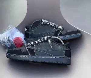 Travis Scott X Air Jordan 1 Low Black Phantom*